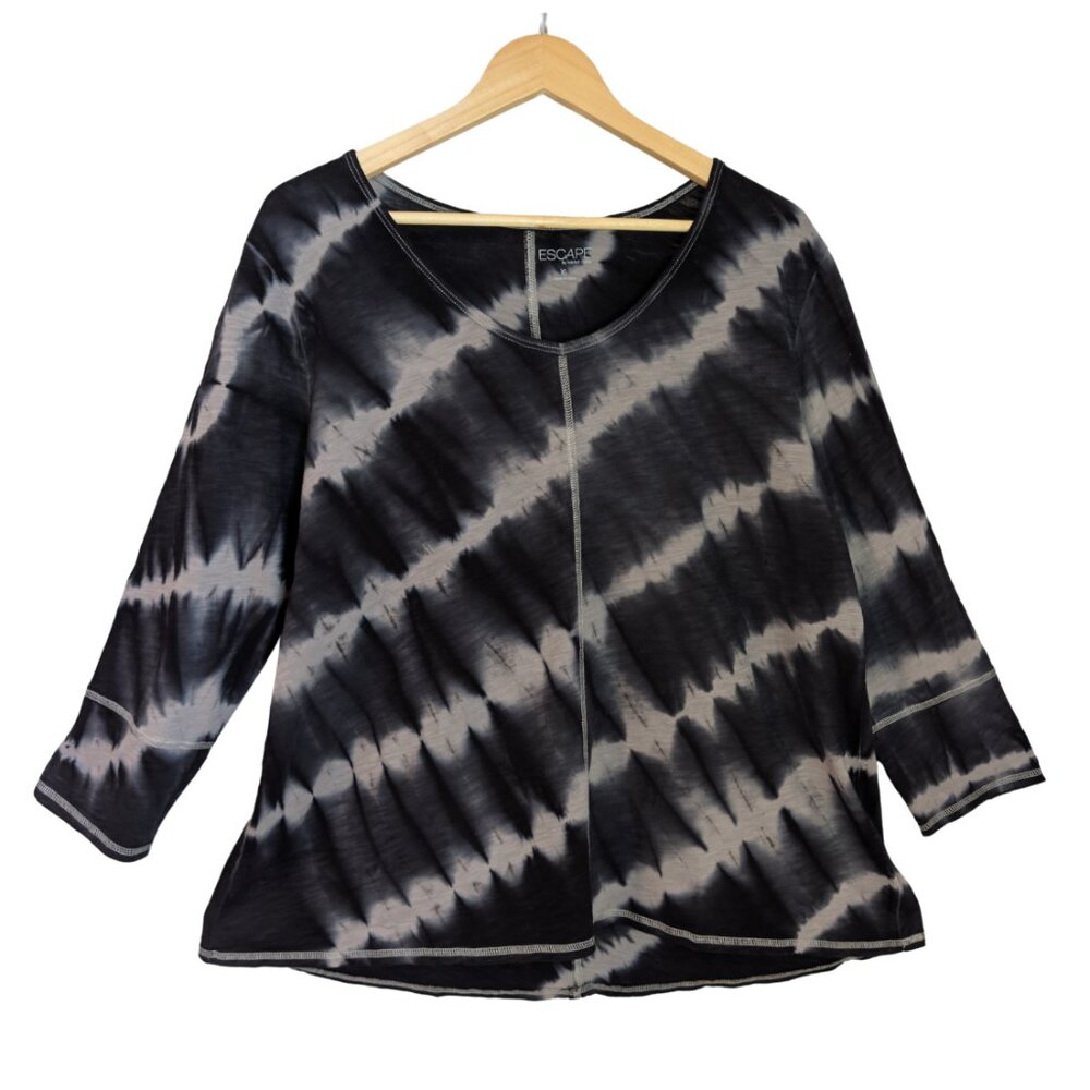 Brand New Escape By Habitat Tie Dye Hi Lo A Line Tee Indigo Cotton | Size XL